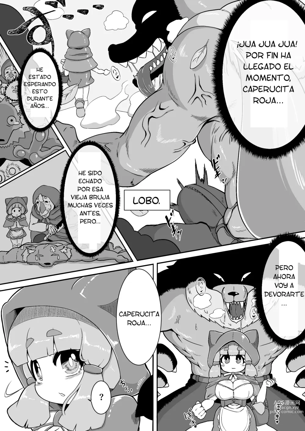 Page 3 of doujinshi Akazukin-chan ga ōkami-san ni hageshiku okasa reru dake no manga