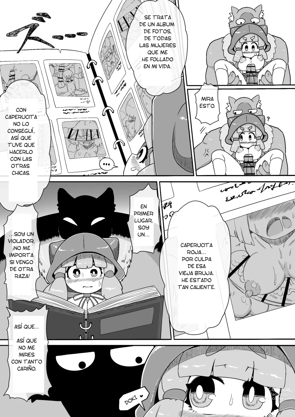 Page 9 of doujinshi Akazukin-chan ga ōkami-san ni hageshiku okasa reru dake no manga