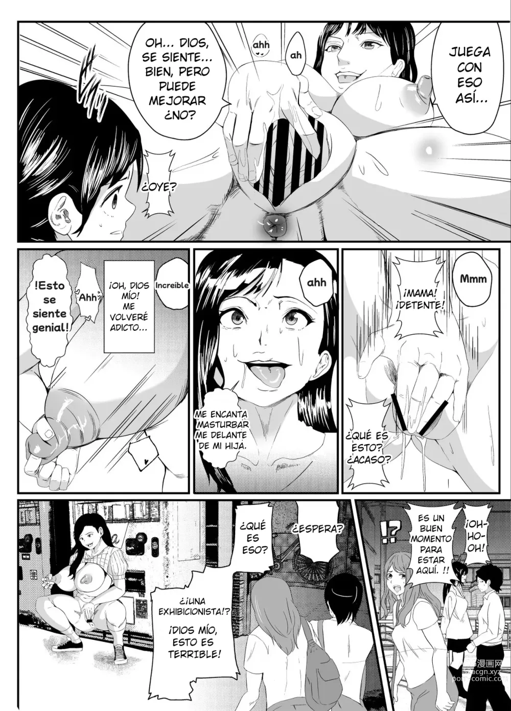 Page 9 of doujinshi Madre es poseída y se convierte en una exhibicionista cachonda