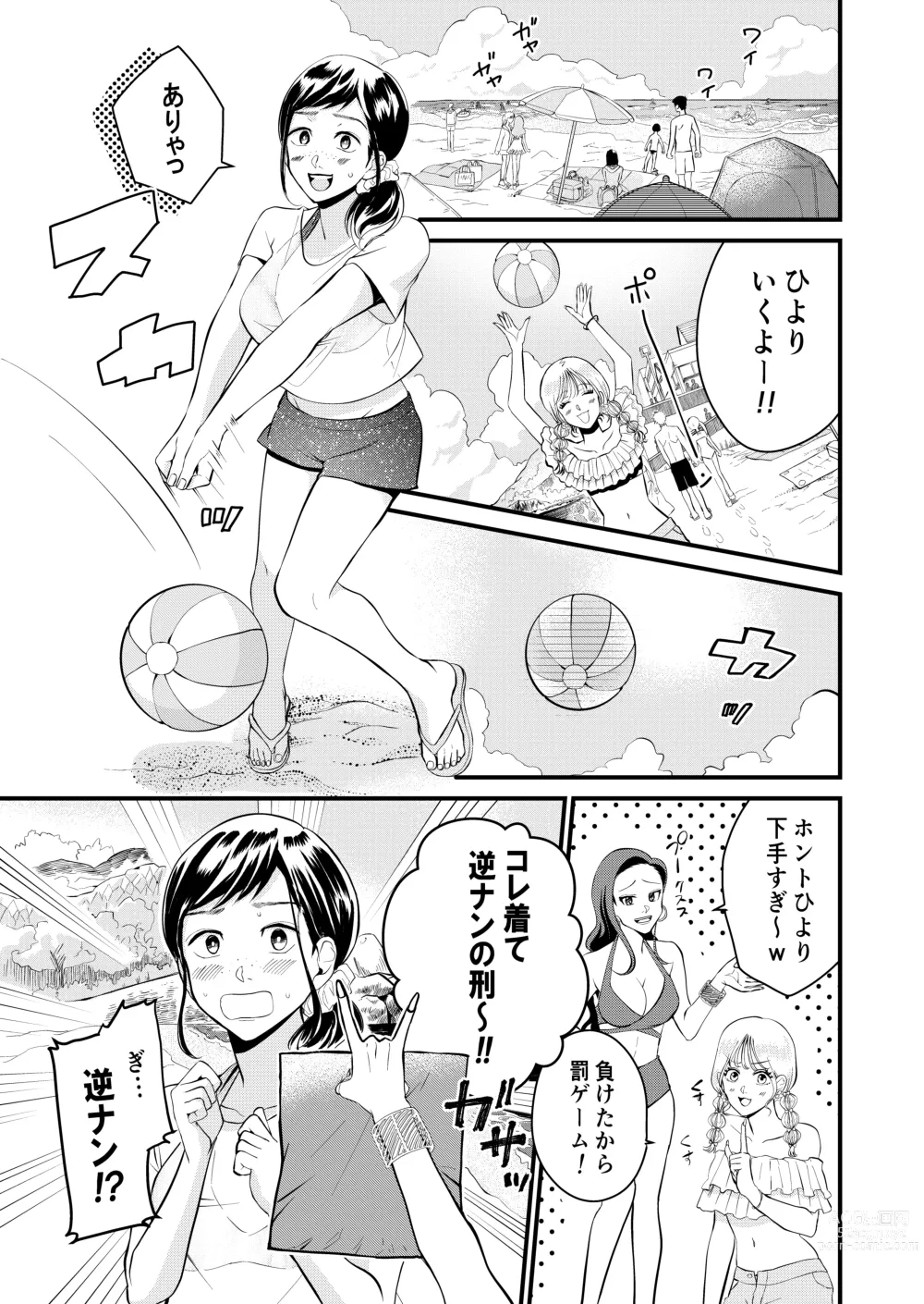 Page 2 of doujinshi Kyonyuu JK Series 7 Jimiko no Hiyori ga Kyokushou Mizugi ni Kigaetara......!?