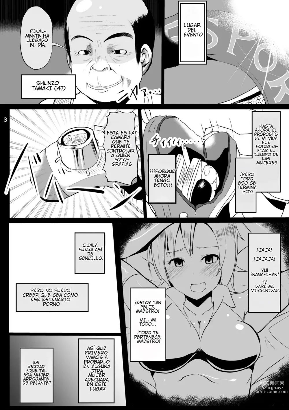 Page 4 of doujinshi Cambiando el corazón de una mujer por el de un anciano con una cámara