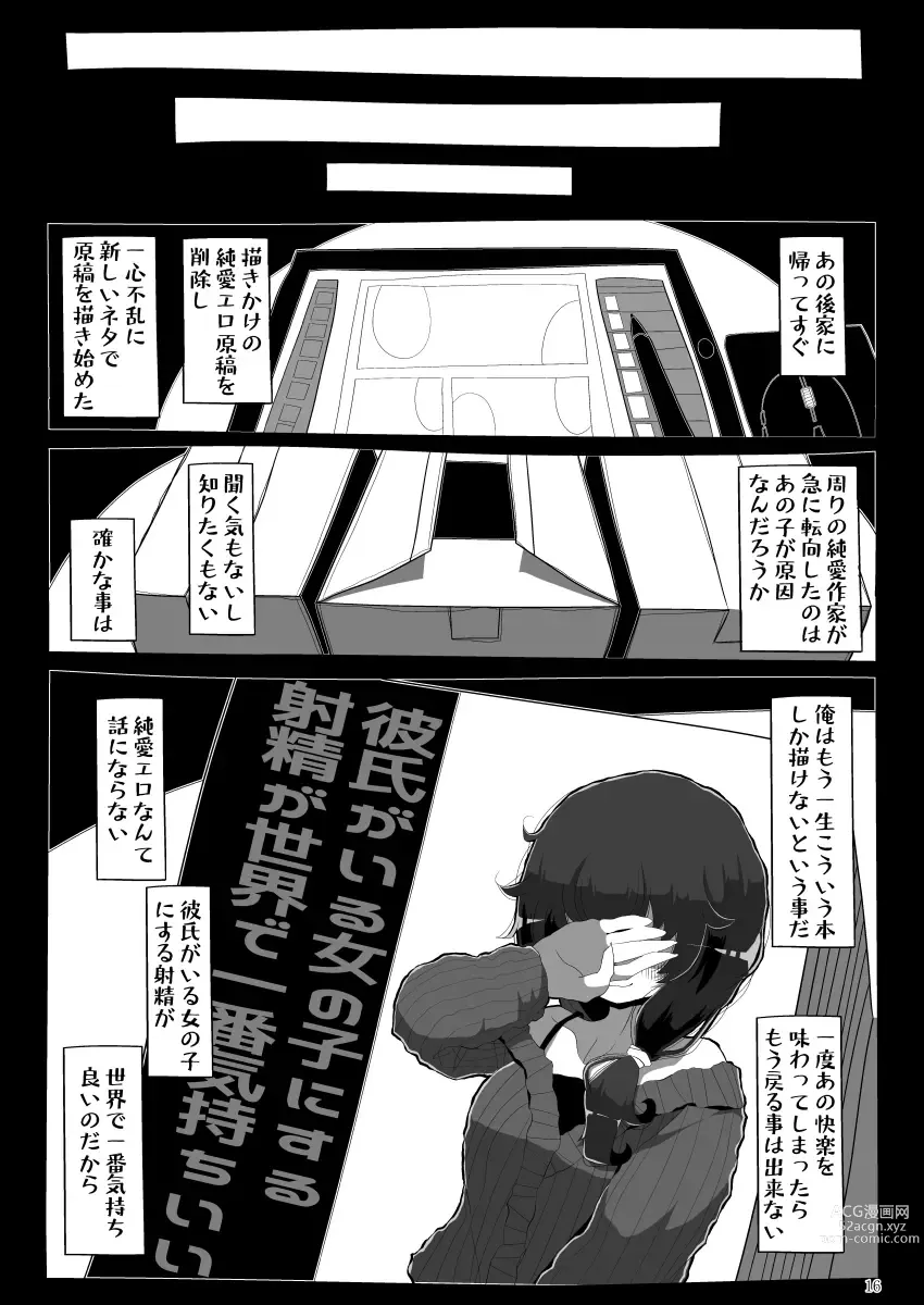 Page 15 of doujinshi Jimi de Otonashisou ni Miete Doutei o Taberu no ga Shumi no Warui Onna no Ko Doujin Sakka-chan ni Seiheki o Dame ni Sareru Douteikuntachi no Hanashi