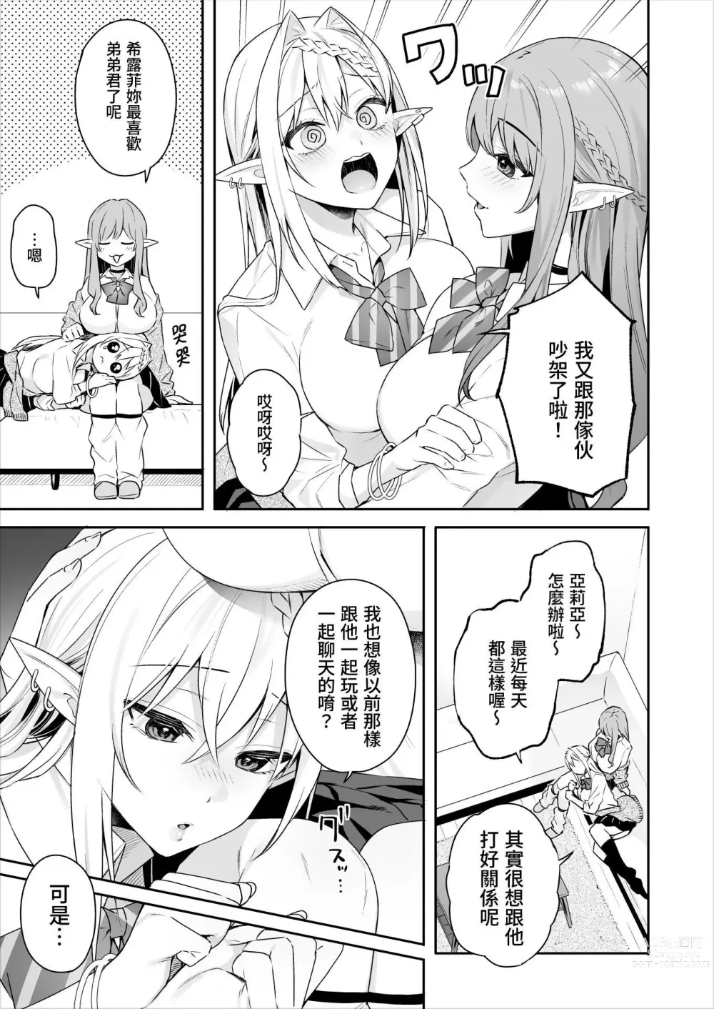 Page 7 of doujinshi Nikushokukei Vegan Gal Elf wa Otouto Chinpo ni Muchuu