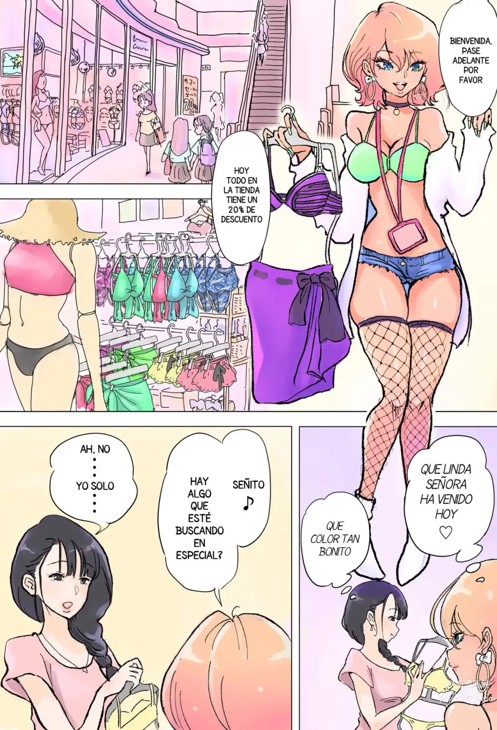 Page 3 of doujinshi Shop Tenin Gal to Futanari Onee-san (decensored)