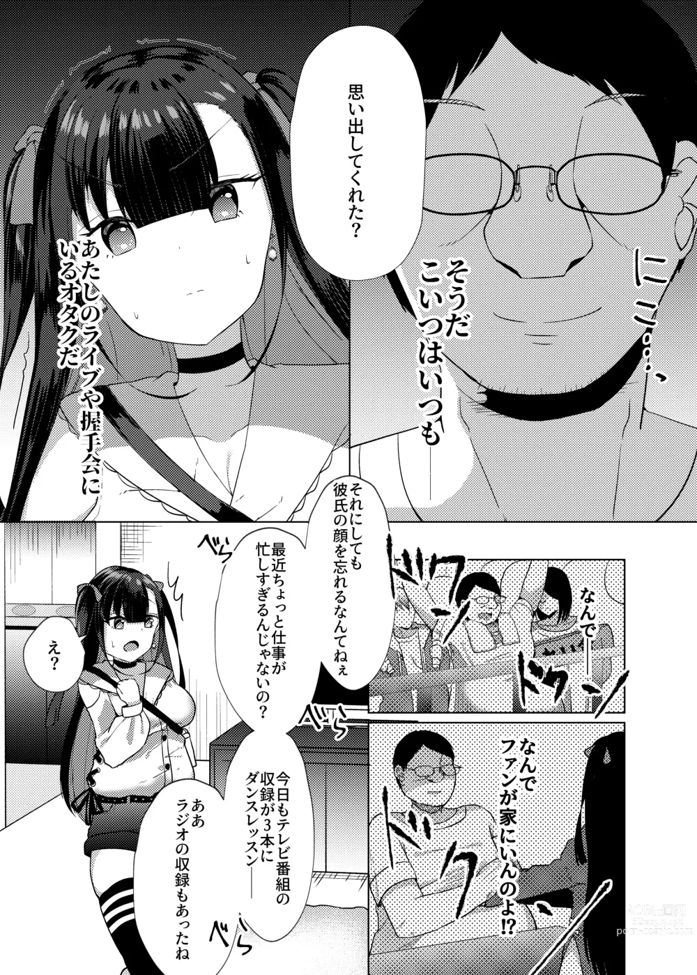 Page 8 of doujinshi Stalking shiteta Top Idol ni Suki na Otoko ga Dekitanode Saimin de Koibito ni shita Hanashi.