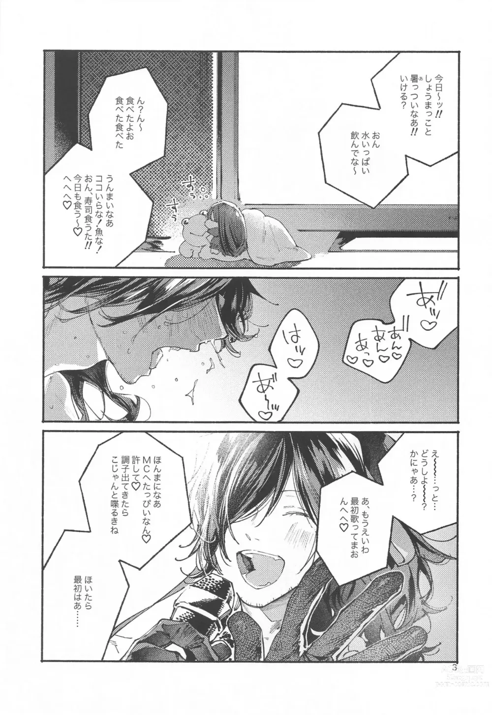 Page 2 of doujinshi Idol-san wa Koi o  Shitteru  - princess knows himself.
