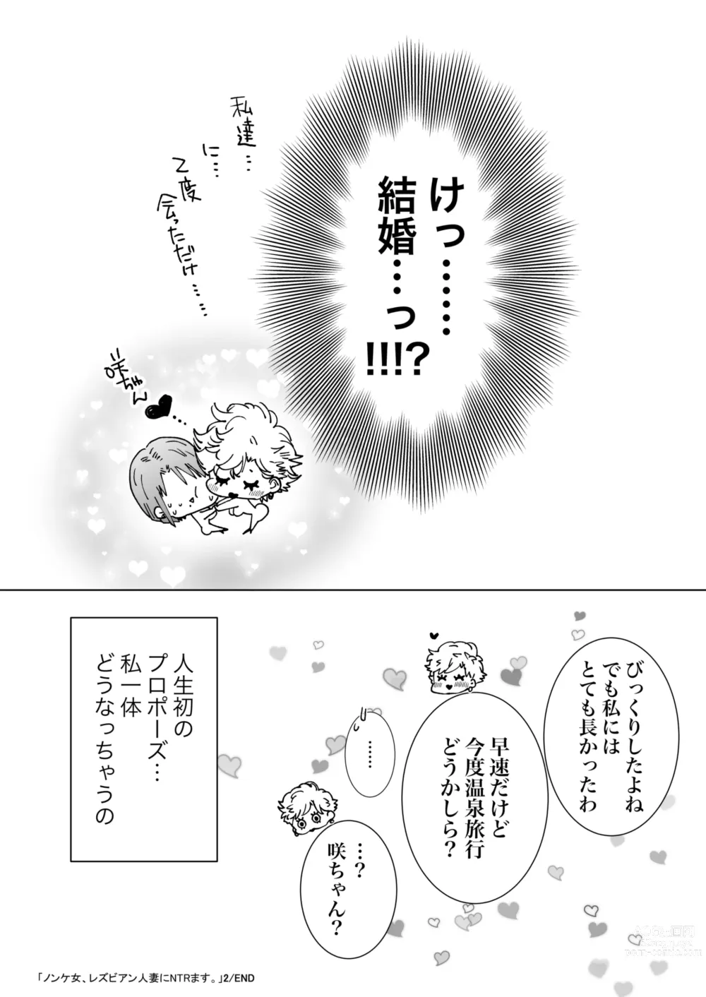 Page 88 of doujinshi Nonke Onna, Lesbian Hitozuma ni NTR masu. 2