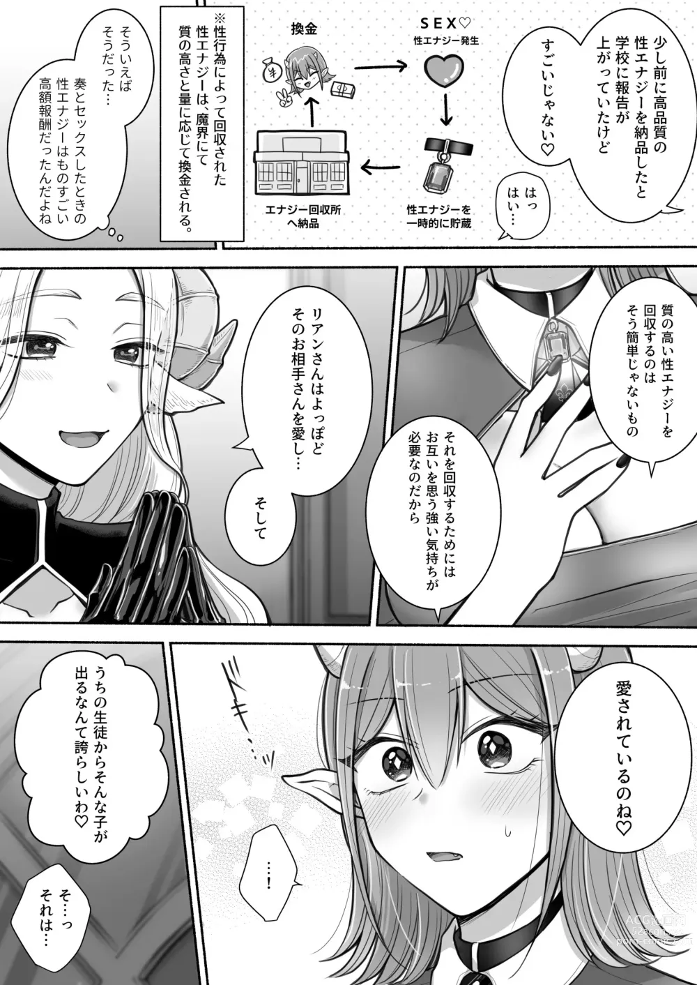Page 9 of doujinshi Yuri de Succubus! 2 ~Koi suru Inma, Ningen to no Koi o Jouju saseru!?~