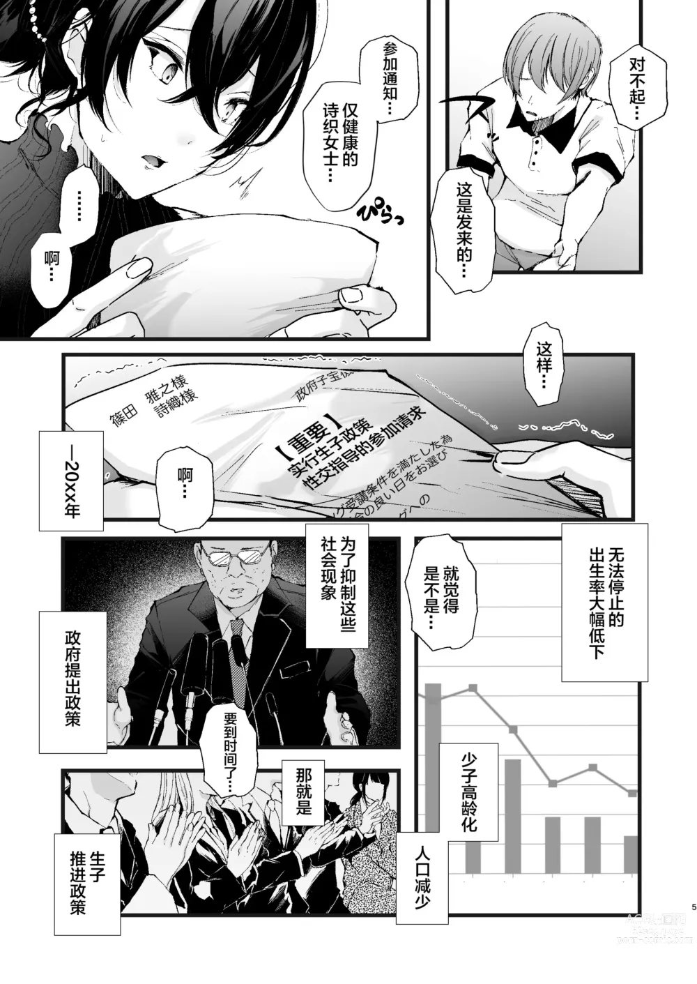 Page 5 of doujinshi Seifu Kounin Sex Counselor ni Netorareta Boku no Tsuma