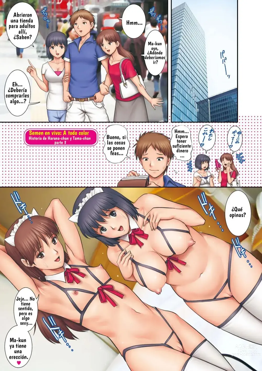 Page 9 of doujinshi LIVE CUM: FULL COLOR Historia de Haru-Chan & Tama-Chan (decensored)