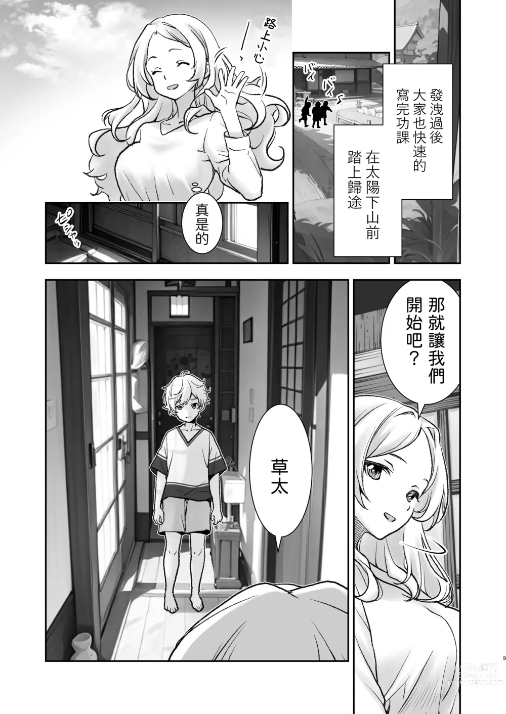 Page 9 of doujinshi Mura ni wa Juku ga Nai no de Watashi ga Benkyou wo Oshiete-imasu.