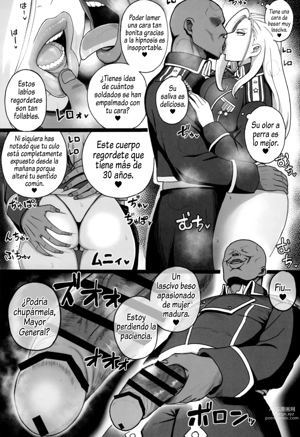 Page 14 of doujinshi Jukujo Shougun VS Saimin no Renkinjutsushi - Armstrong VS Hypnotic Alchemist