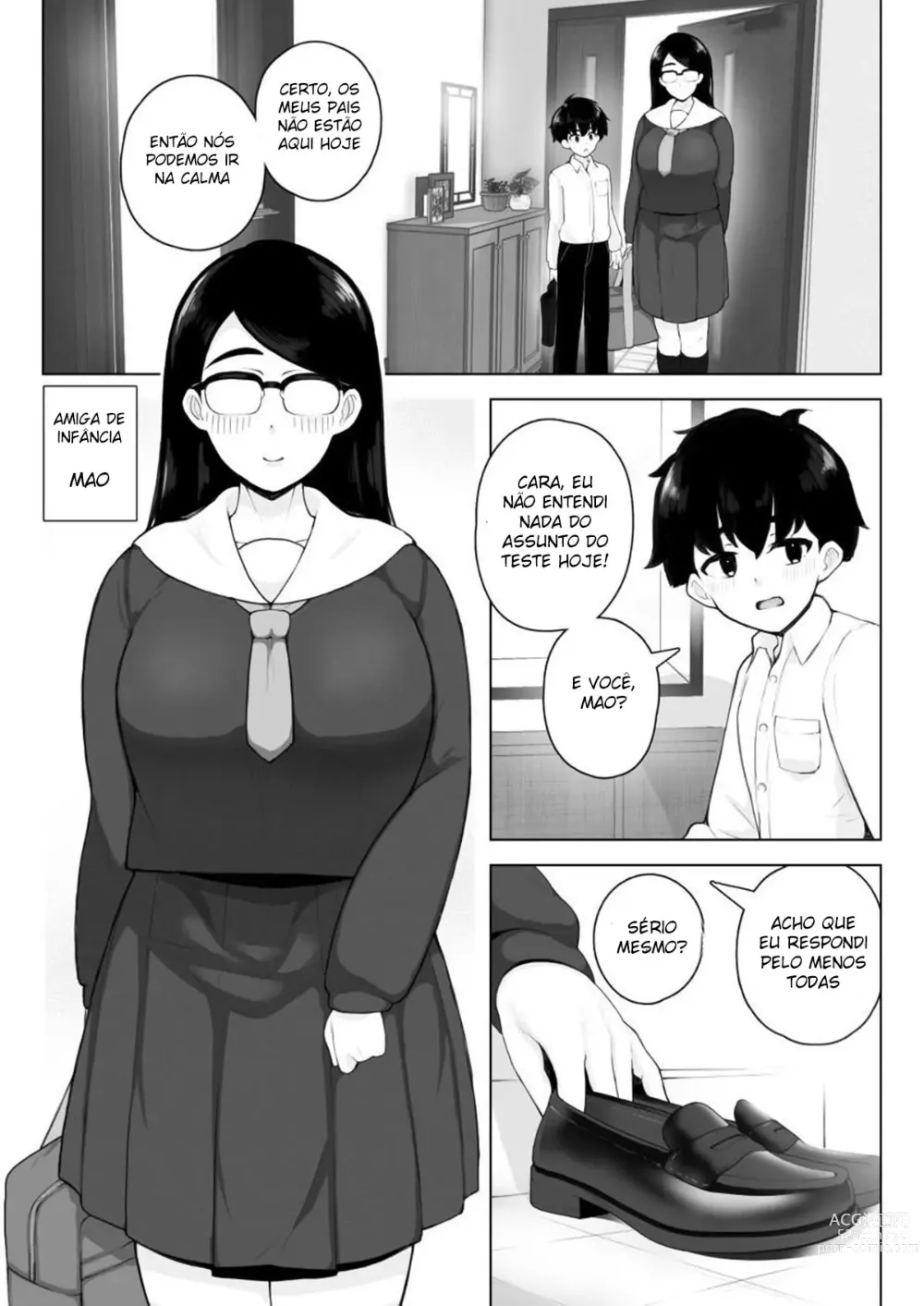 Page 2 of doujinshi Class 1 Shiri ga Dekai Megane no Osanajimi ni Nakadashi Shiro to Honnou ga Itte iru