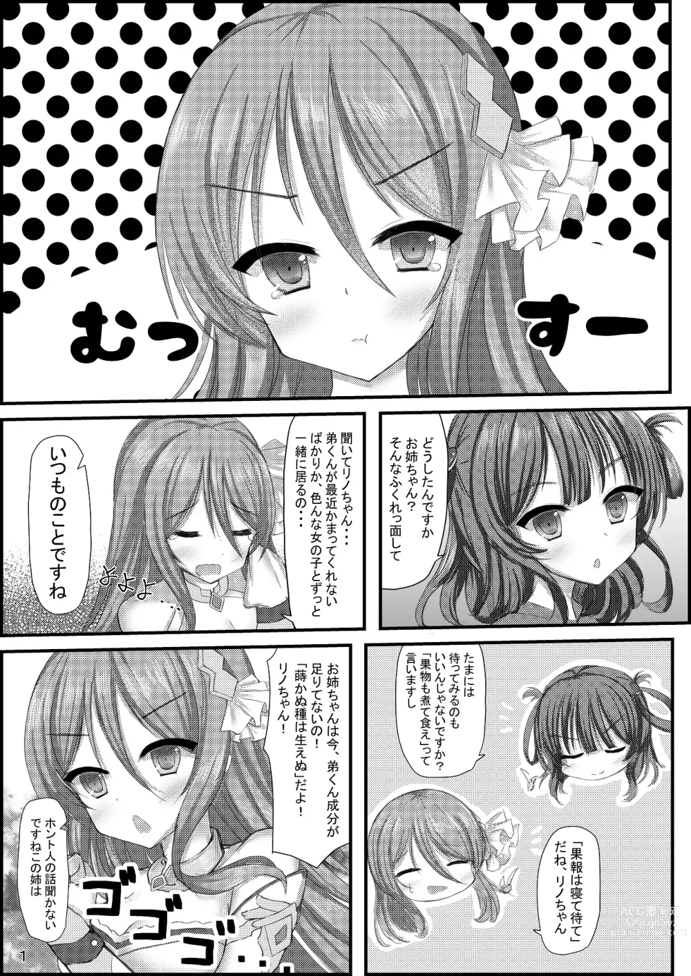 Page 2 of doujinshi Nee Nee Otouto-kun! Onee-chan ni Suru? Onee-chan ni Suru? Soretomo... O-Ne-E-Cha-N?