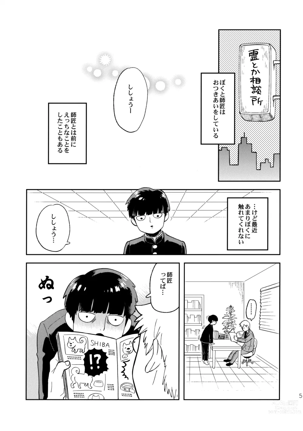 Page 4 of doujinshi Deshi no Onedari