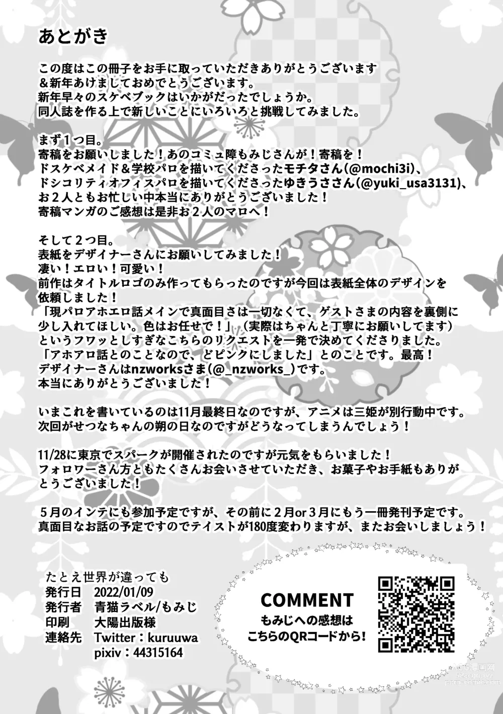 Page 56 of doujinshi Tatoe Sekai ga Chigatte mo