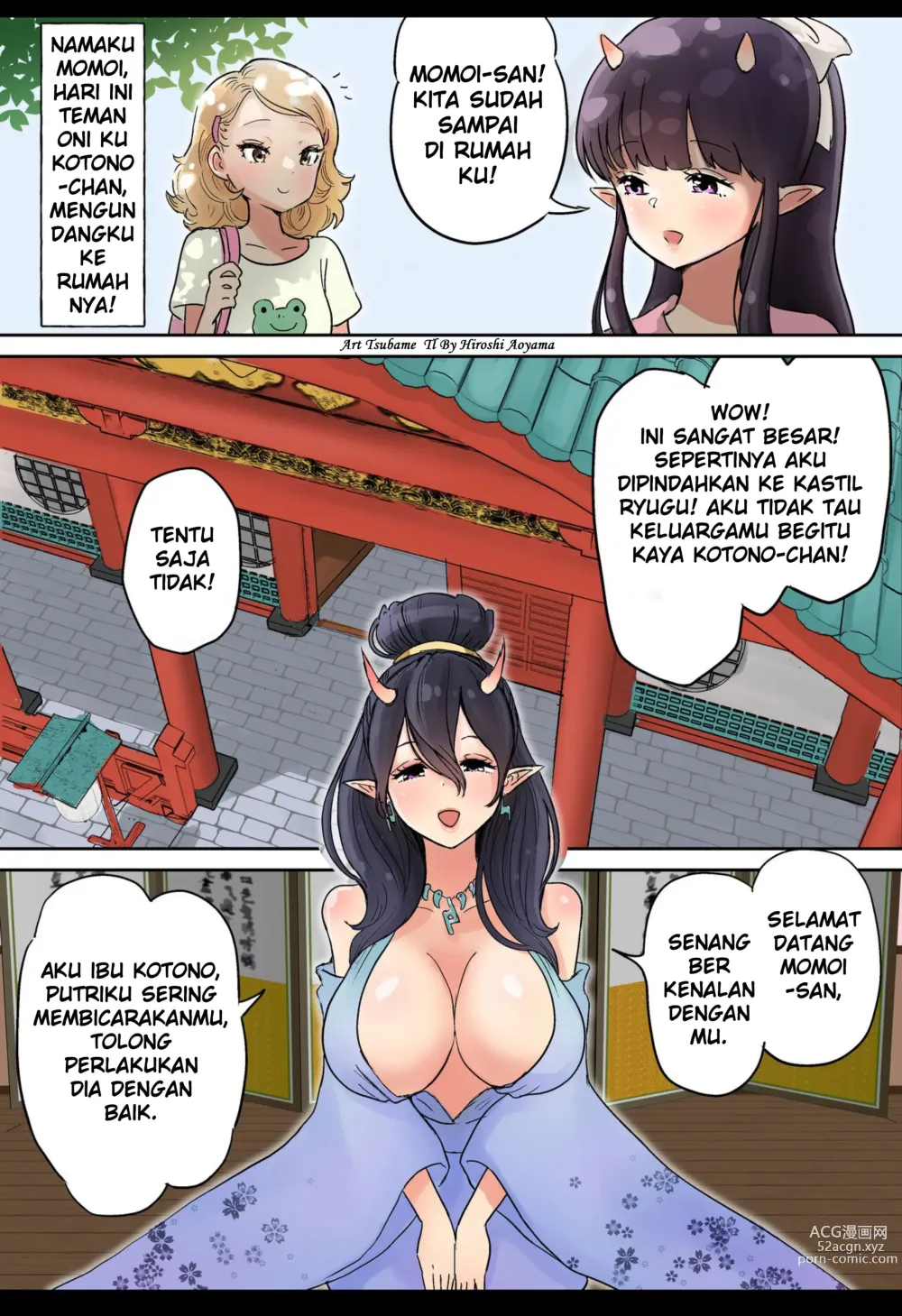 Page 2 of doujinshi Futanari x Oni Mother and Daughter