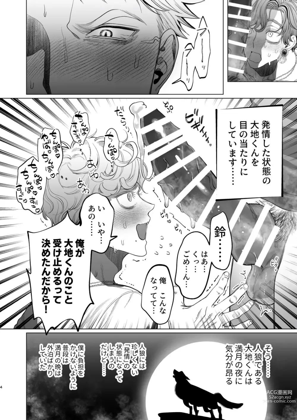 Page 3 of doujinshi Ookami Kareshi no Mofurikata