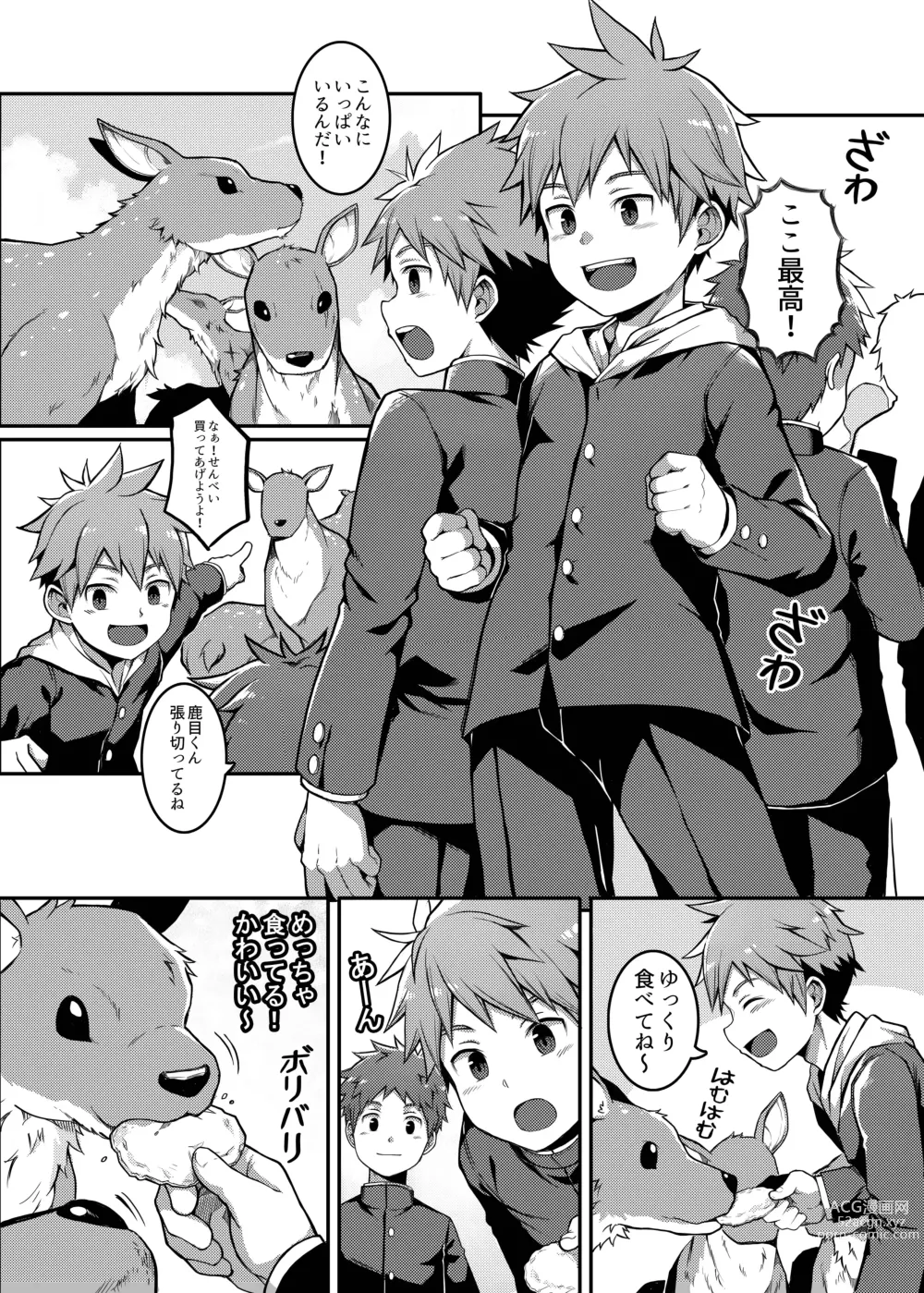 Page 3 of doujinshi Yoroshiku, Shika-kun! - NICE TO MEET YOU, DEER-KUN!