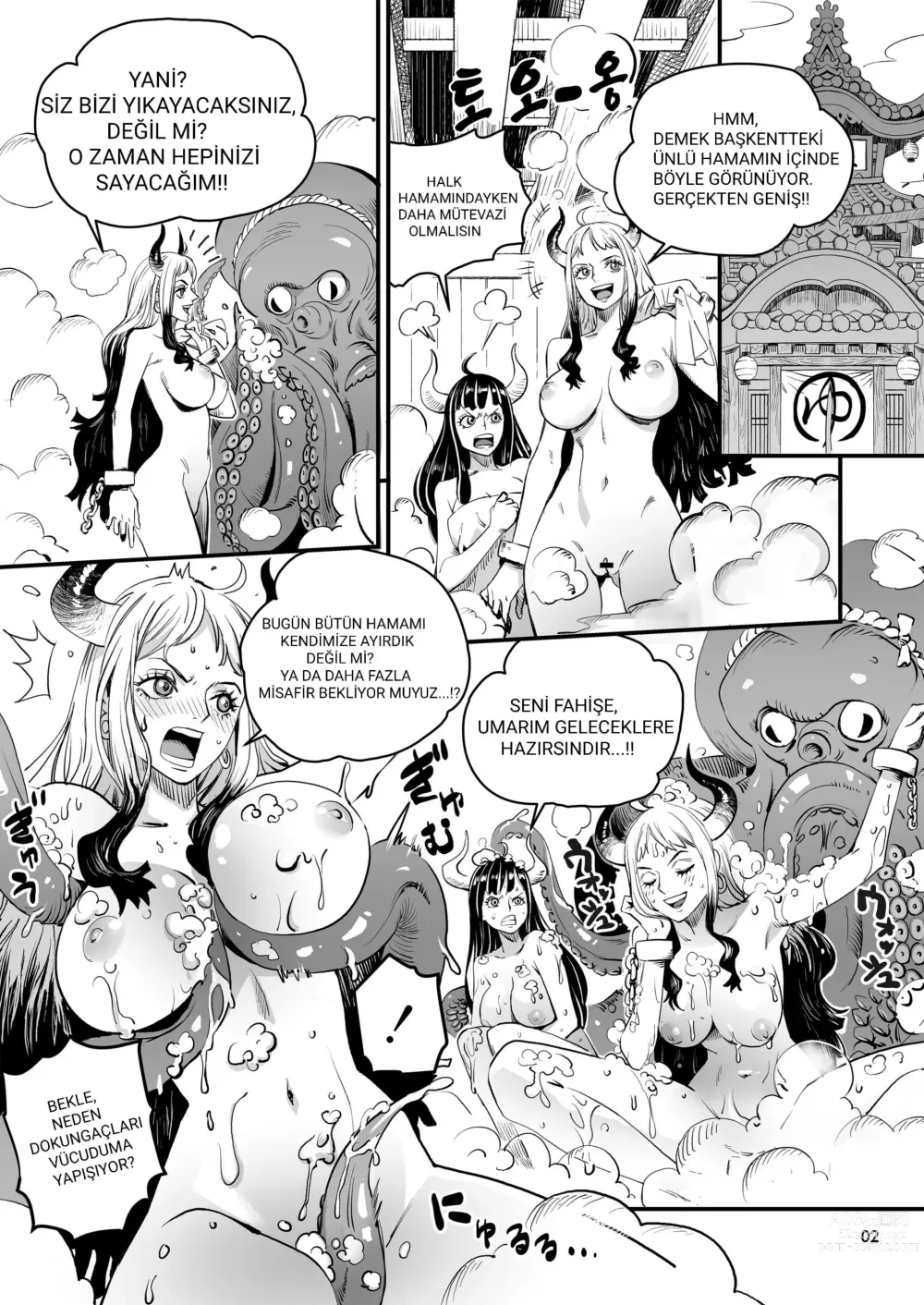 Page 2 of doujinshi Konohanaku (Konohana)] Wano Kuni Sentou Momiarai Ni (One Piece) Wano Hamamı 2