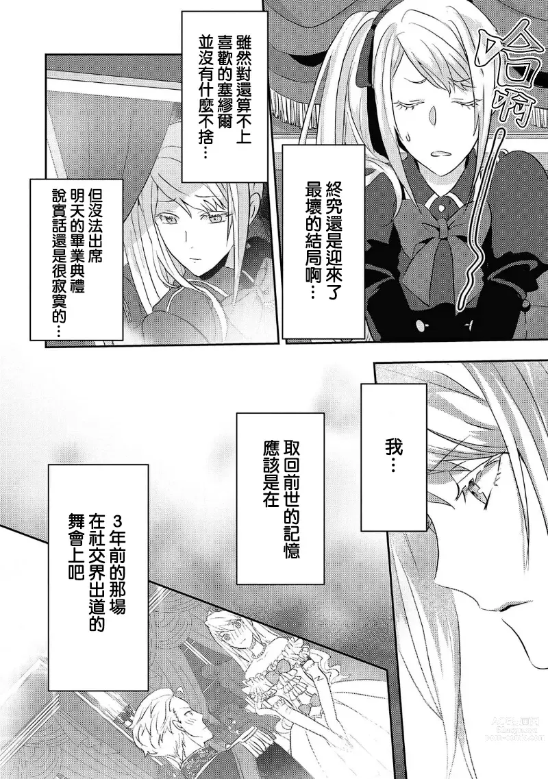 Page 12 of manga 轉生成惡役千金本應迎來破滅結局，沒想到卻被嚴肅死板的王太子寵上了天！？ 1-6