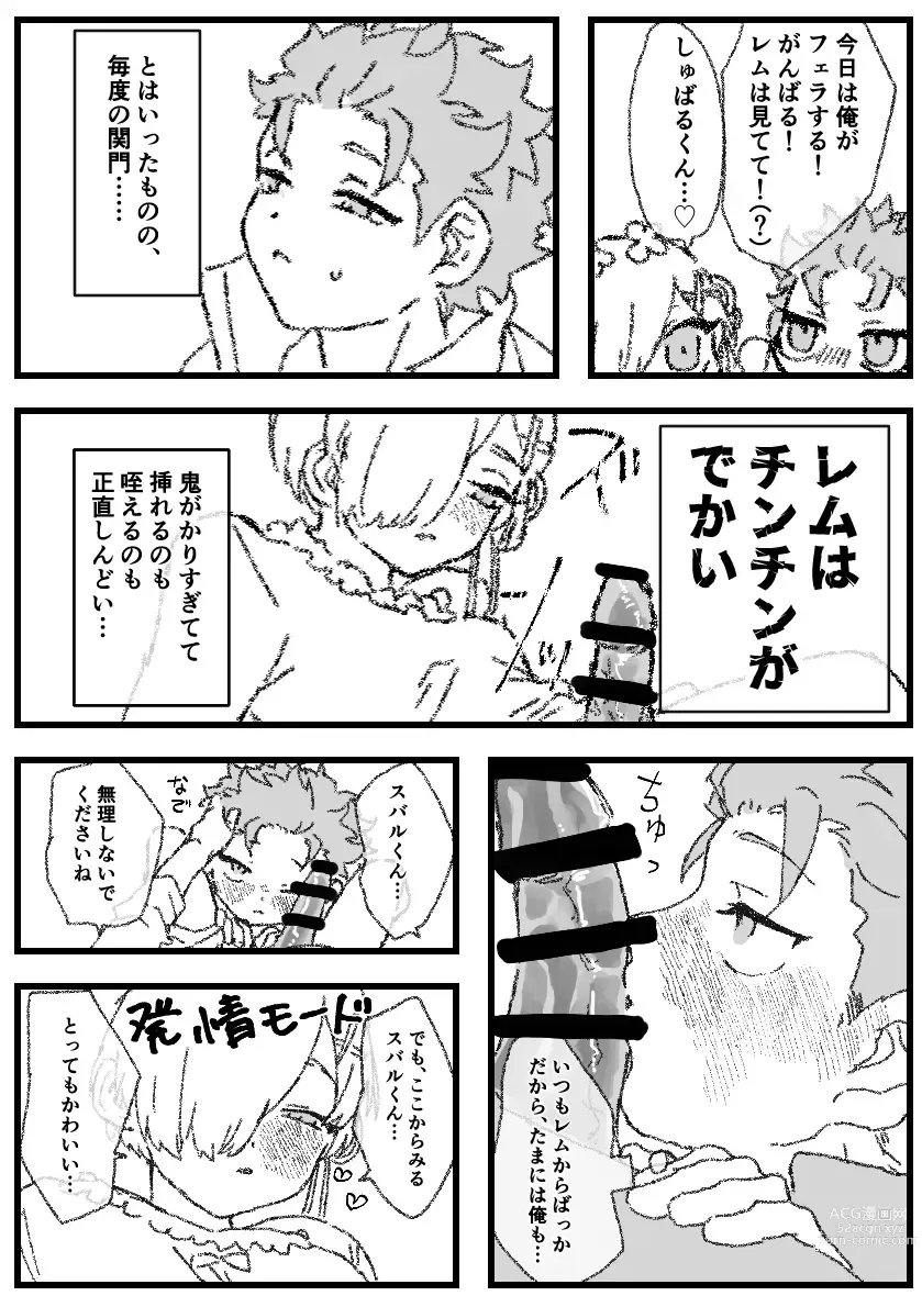 Page 19 of doujinshi Futa Rem fucks Subaru