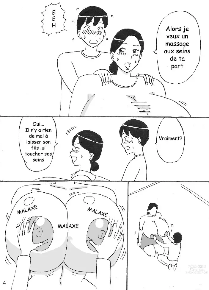 Page 4 of doujinshi Mama ni Oppai Massage