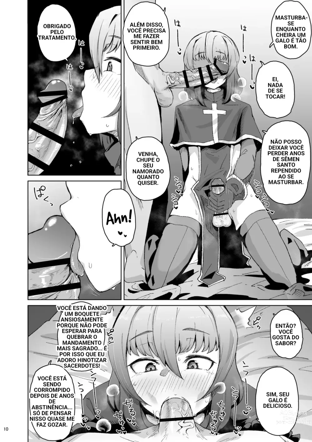 Page 8 of doujinshi Priest Hypnosis -Forcing Celibate Crossdressing Priest to Ejaculate-