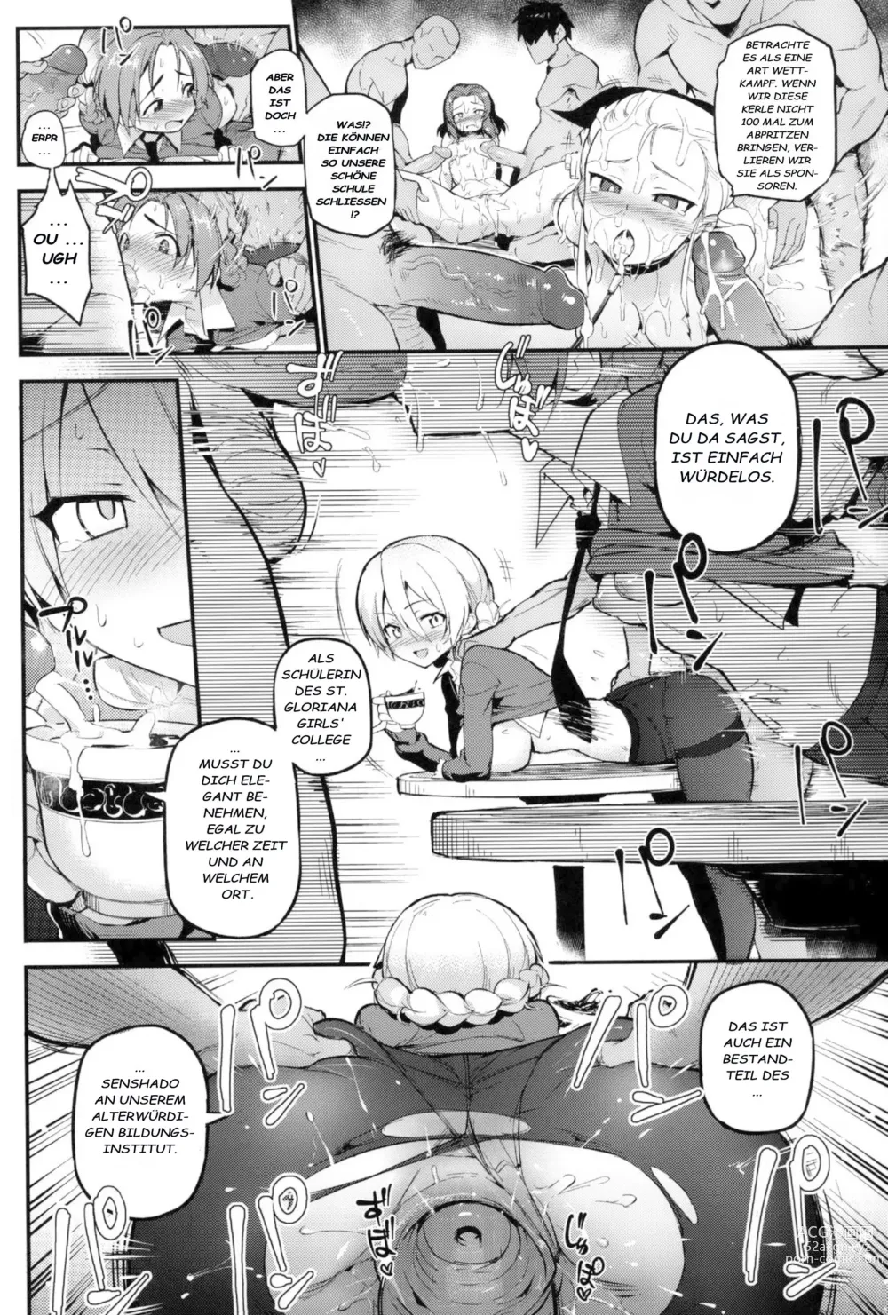 Page 4 of doujinshi GIRLS und PENISES Girls und Panzer Haikou Hyakkai Houshi Hen (decensored)