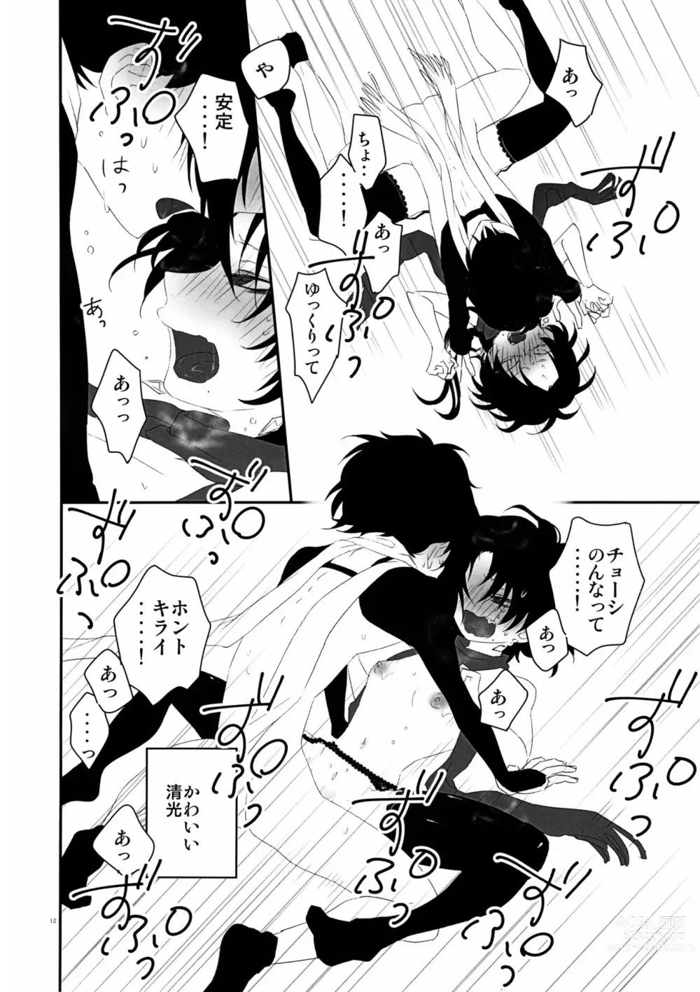 Page 11 of doujinshi Keisotsu ni Nyotaika shite mita ~Kiyomitsu Hen~