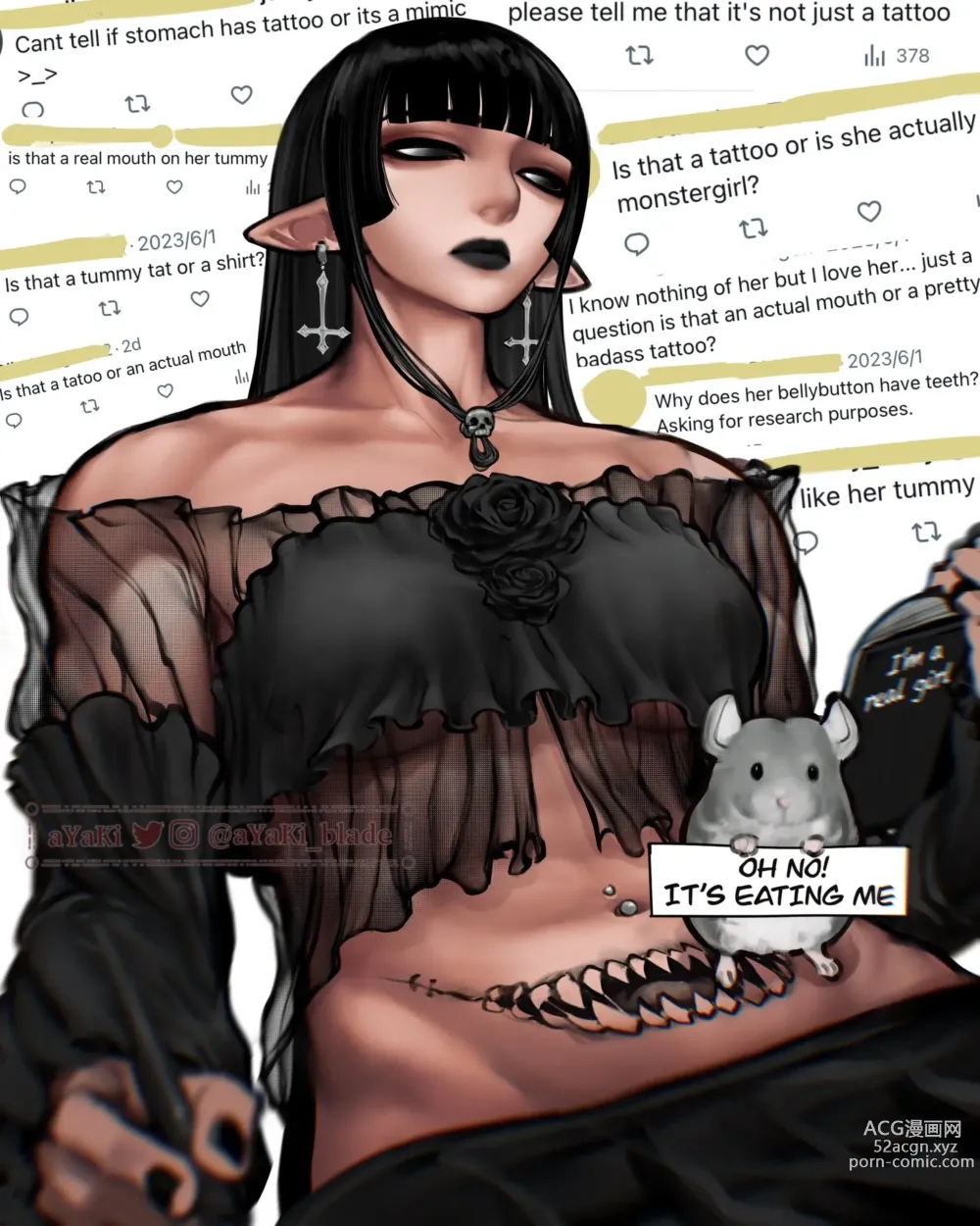 Page 10 of imageset Sylense - Goth Librarian