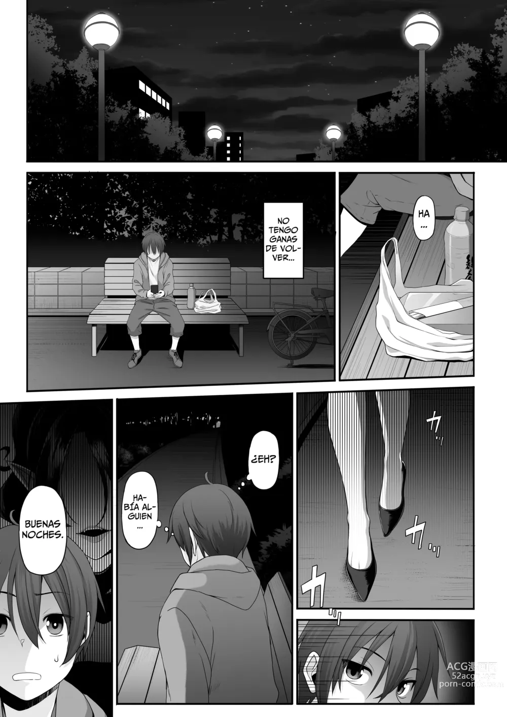 Page 5 of doujinshi La Historia de Como Una Señora súcubo Me Robó La Virginidad por Delante y por Detrás - Inma no Onee-san ni Doutei Ochinchin to Oshiri o Torotoro ni Kaihatsu Sarechau Hanashi