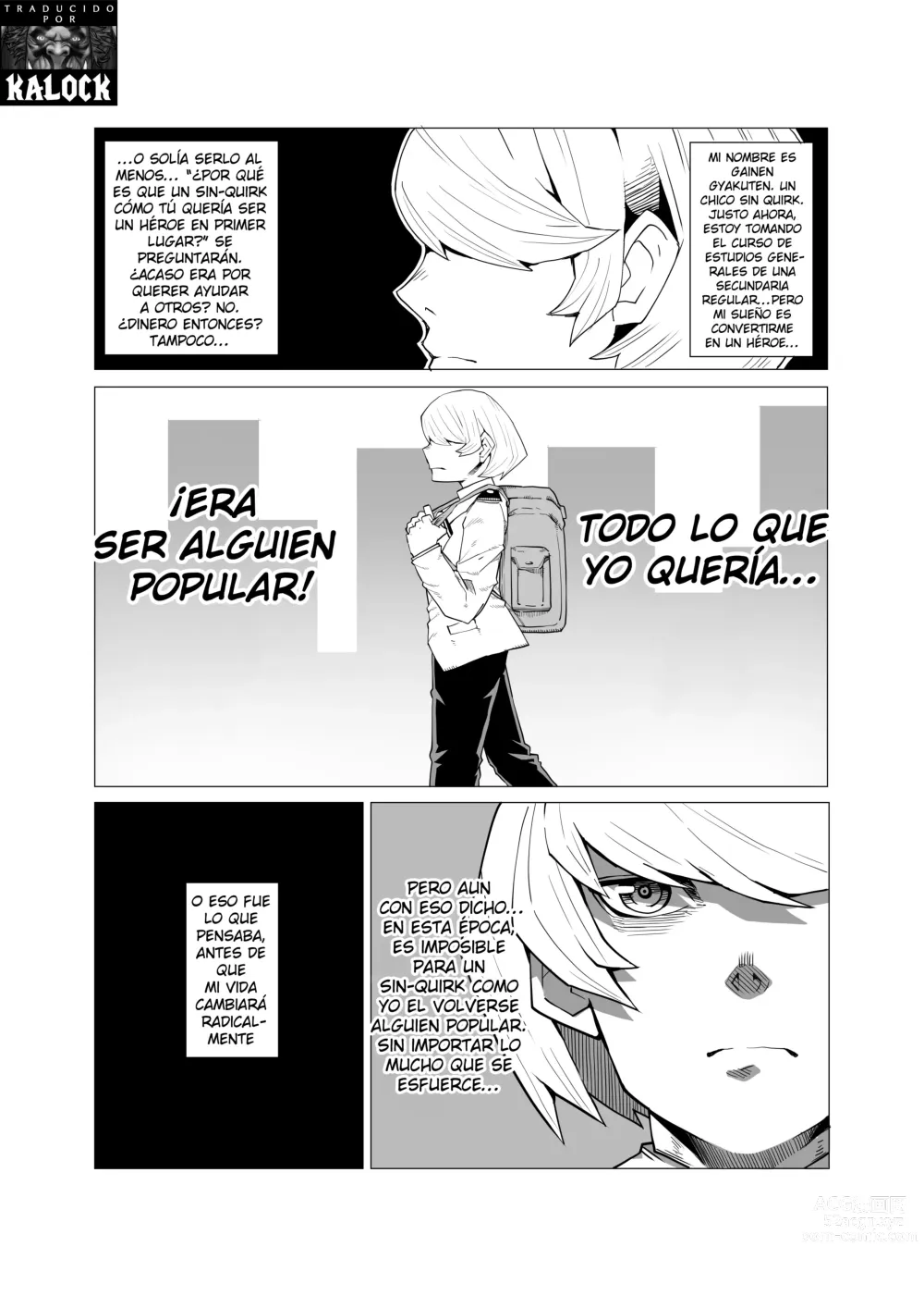 Page 1 of doujinshi Academia de Héroes & una Moralidad Invertida 1