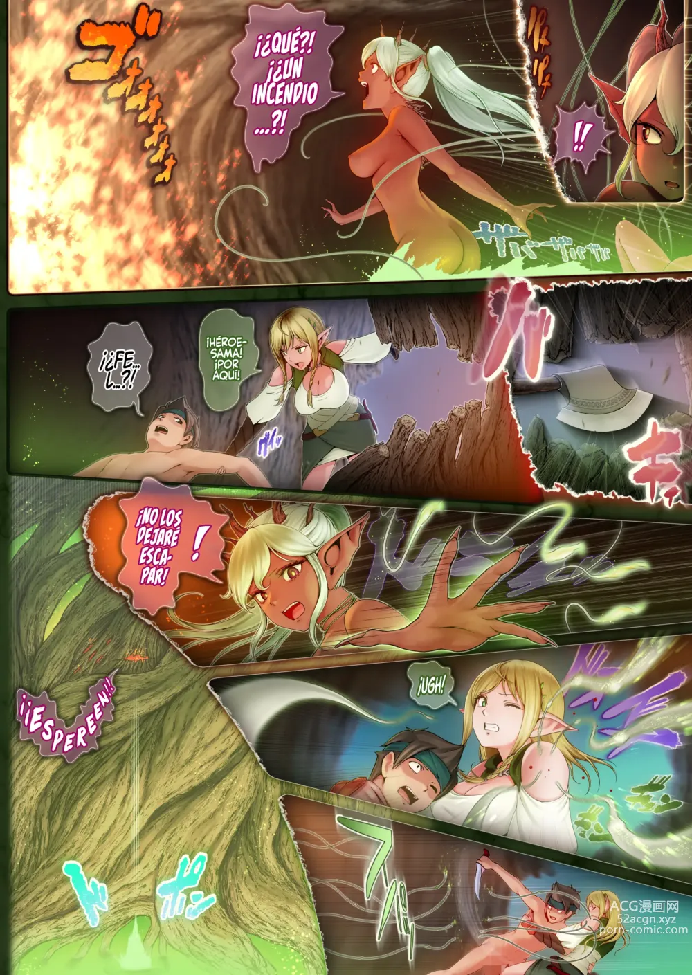 Page 50 of doujinshi Fel to Mana no Mori -Taieki de Tairyoku Kaifuku sasetekureru Bakunyuu Healer Elf-
