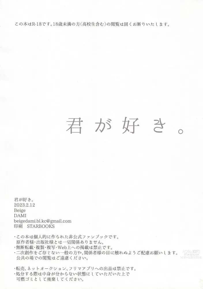 Page 2 of doujinshi Kimi ga Suki.