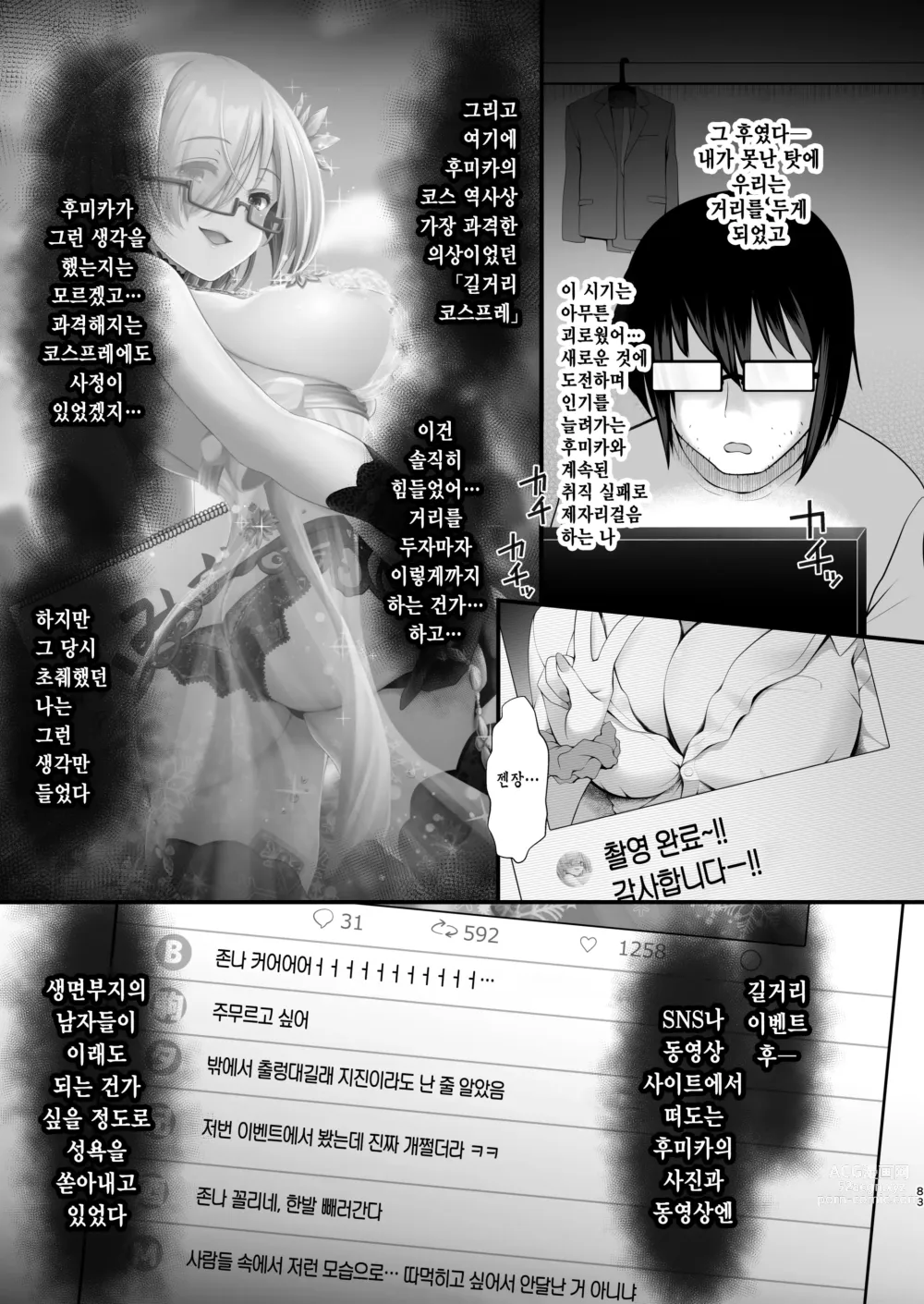 Page 9 of doujinshi 따끈따끈한 신혼 장유 유부녀 코스플레이어 후미카 첫날밤은 남편이 아닌... 양구멍 생삽입 웨딩 개인 촬영