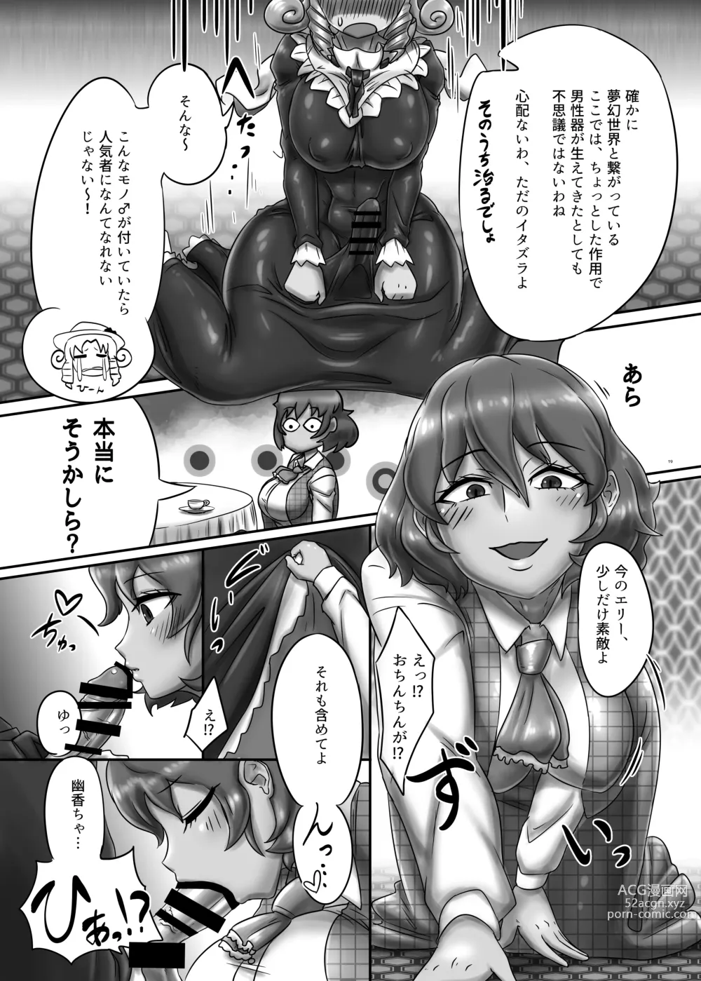 Page 19 of doujinshi Touhou Futanari Uke Goudou-shi