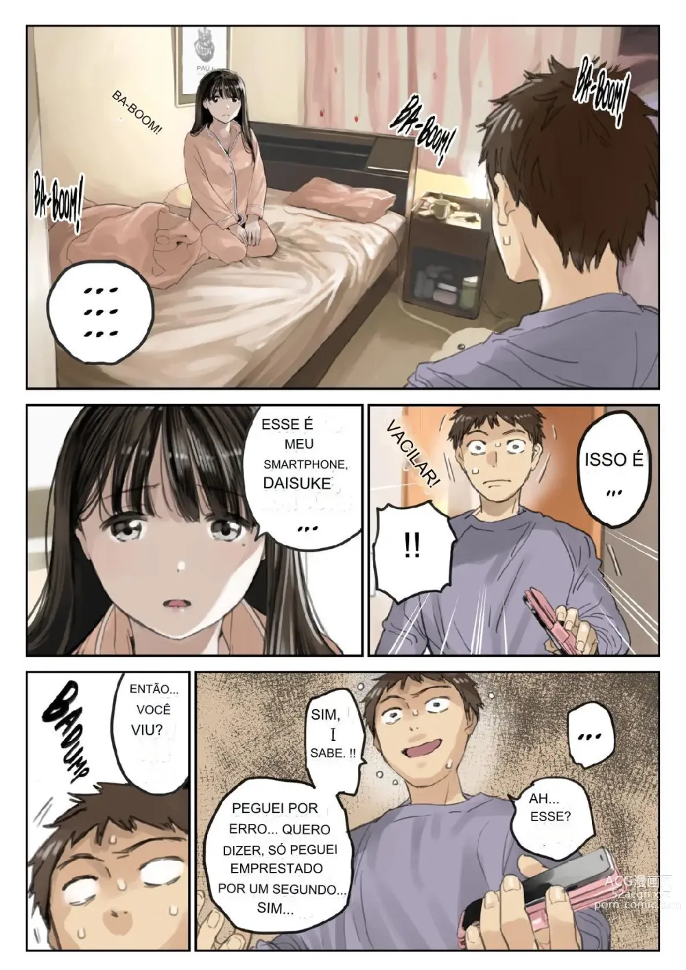 Page 4 of doujinshi Kanojo no SmaPho o Nozoita dake nano ni 3  I Just Snooped through Her Smartphone 3 [ptbr] google tradutor