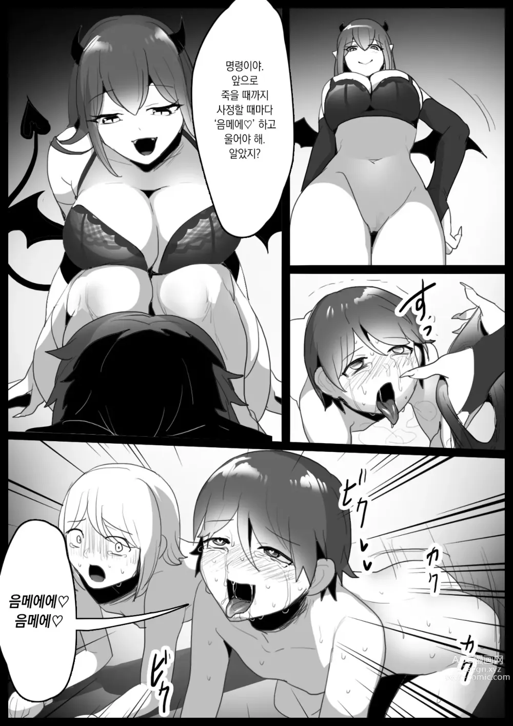 Page 18 of doujinshi 착벌 ~서큐버스 자매의 가축이 되어 자지를 쥐어짜이는 이야기~