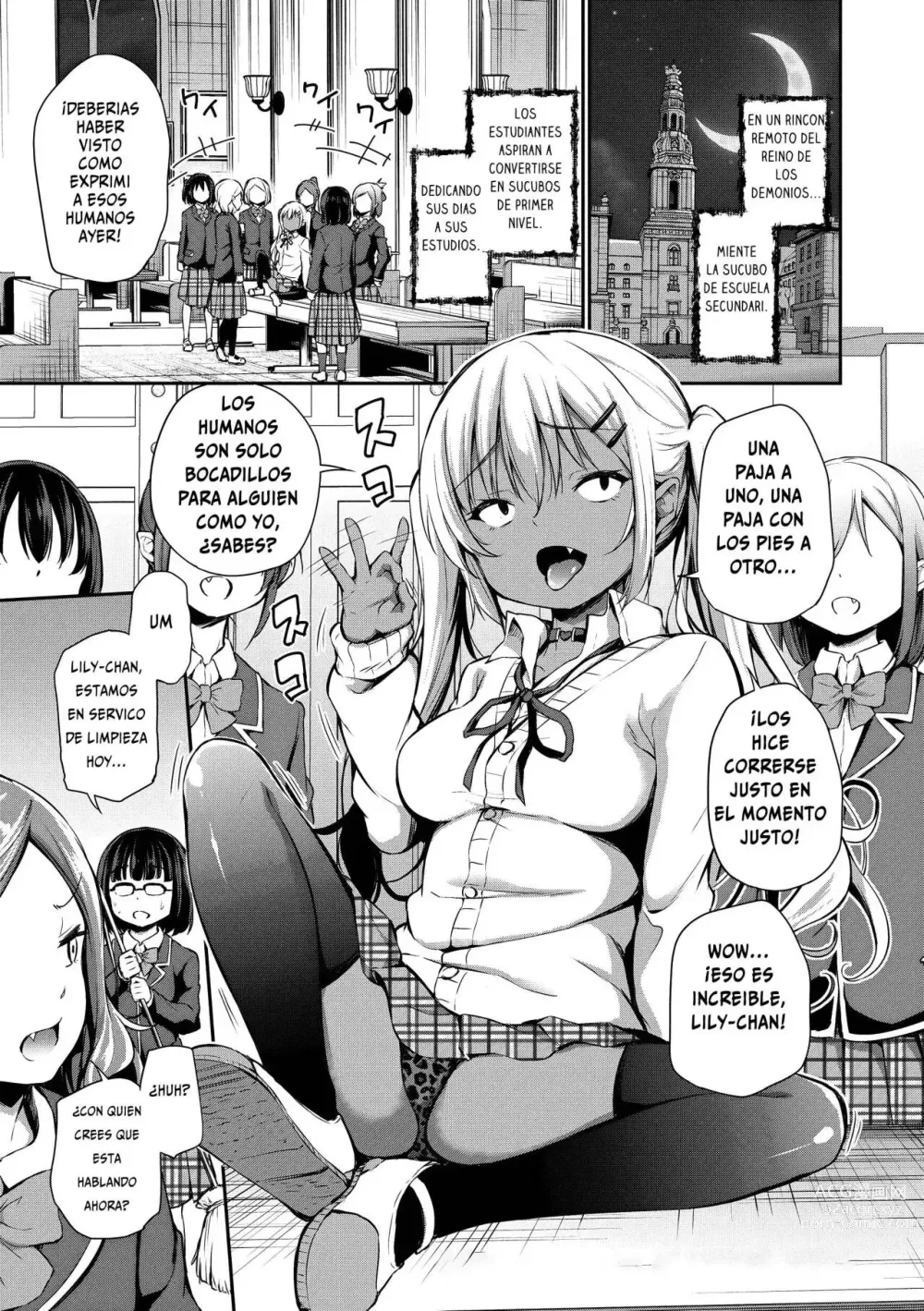 Page 1 of manga La Catastrofe de la Torpe Sucubo Lily-chan (decensored)