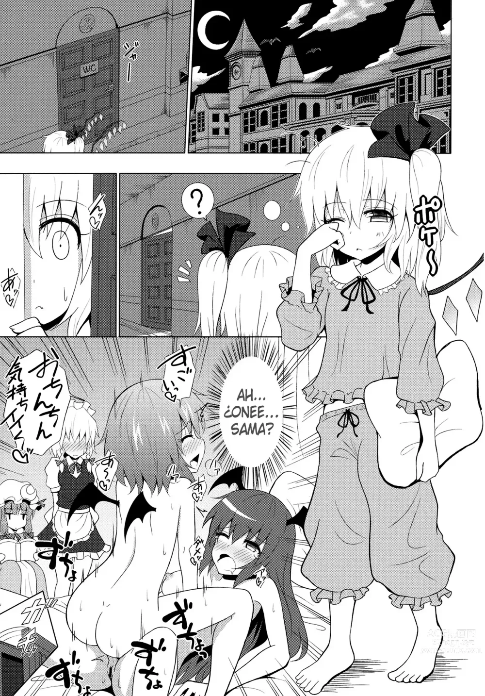 Page 3 of doujinshi Scarlet Devil Mansion Stories, Flandre X Sakuya X Remilia