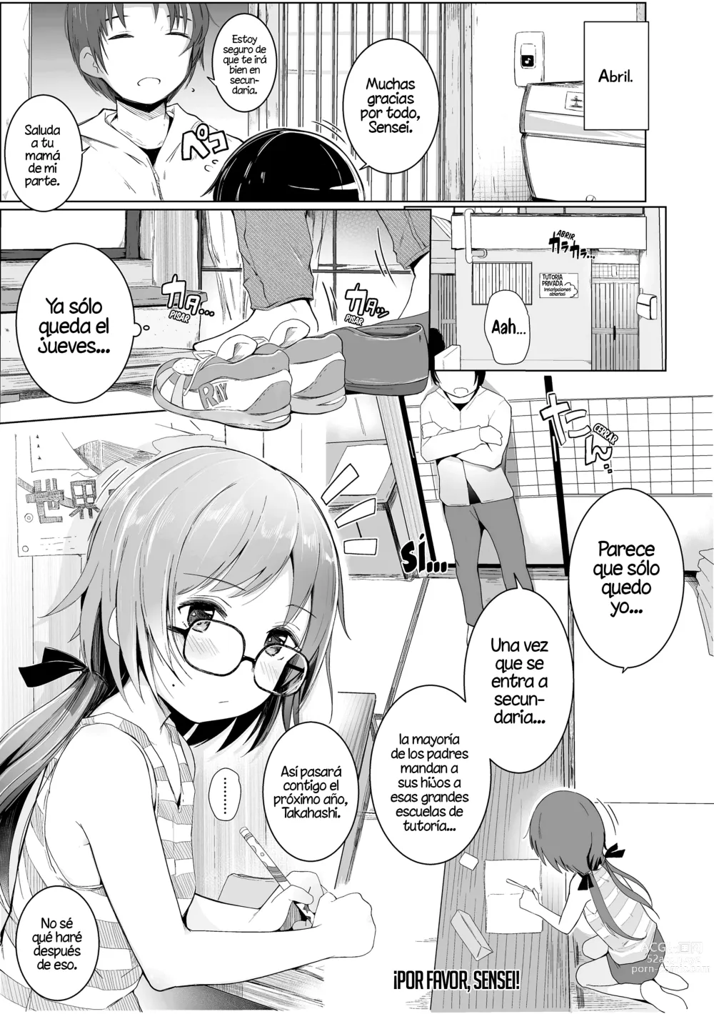 Page 1 of manga ¡Por favor, Sensei!