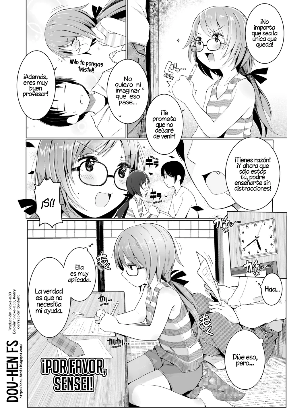 Page 2 of manga ¡Por favor, Sensei!