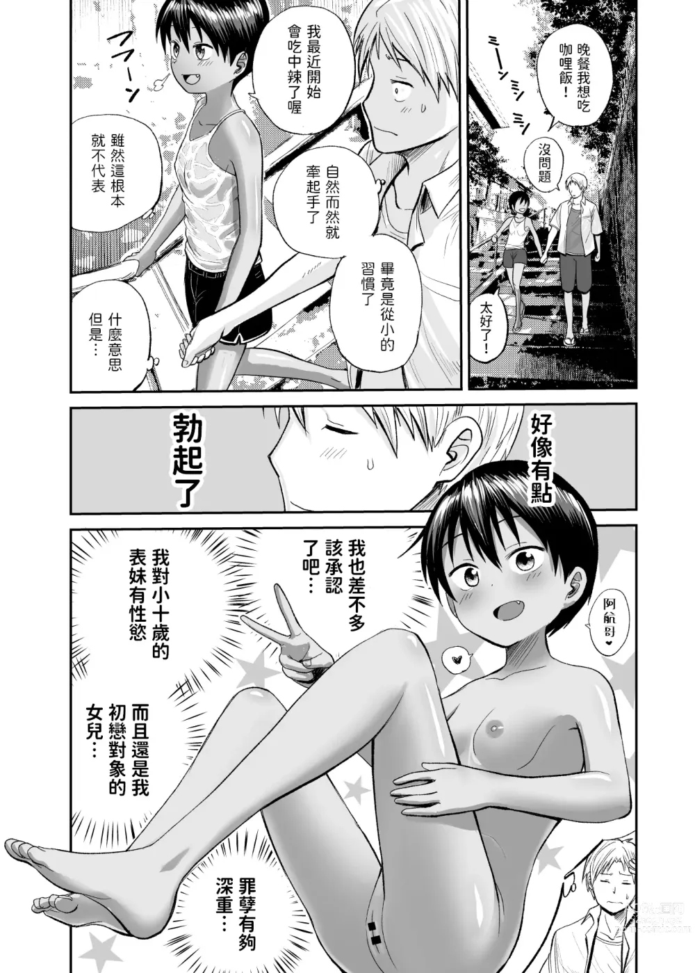 Page 7 of doujinshi Natsu no Shizuku ~Kasshoku no Itoko to 1-Shuukan~