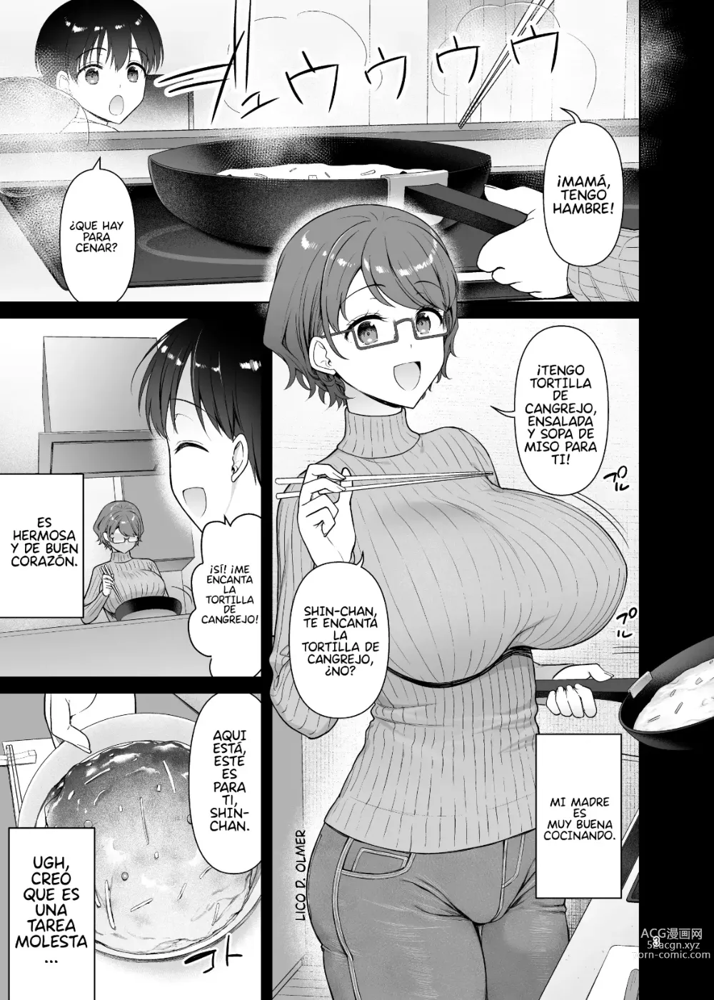 Page 2 of doujinshi Mi mamá sólo se vuelve pervertida delante de mi hermano.