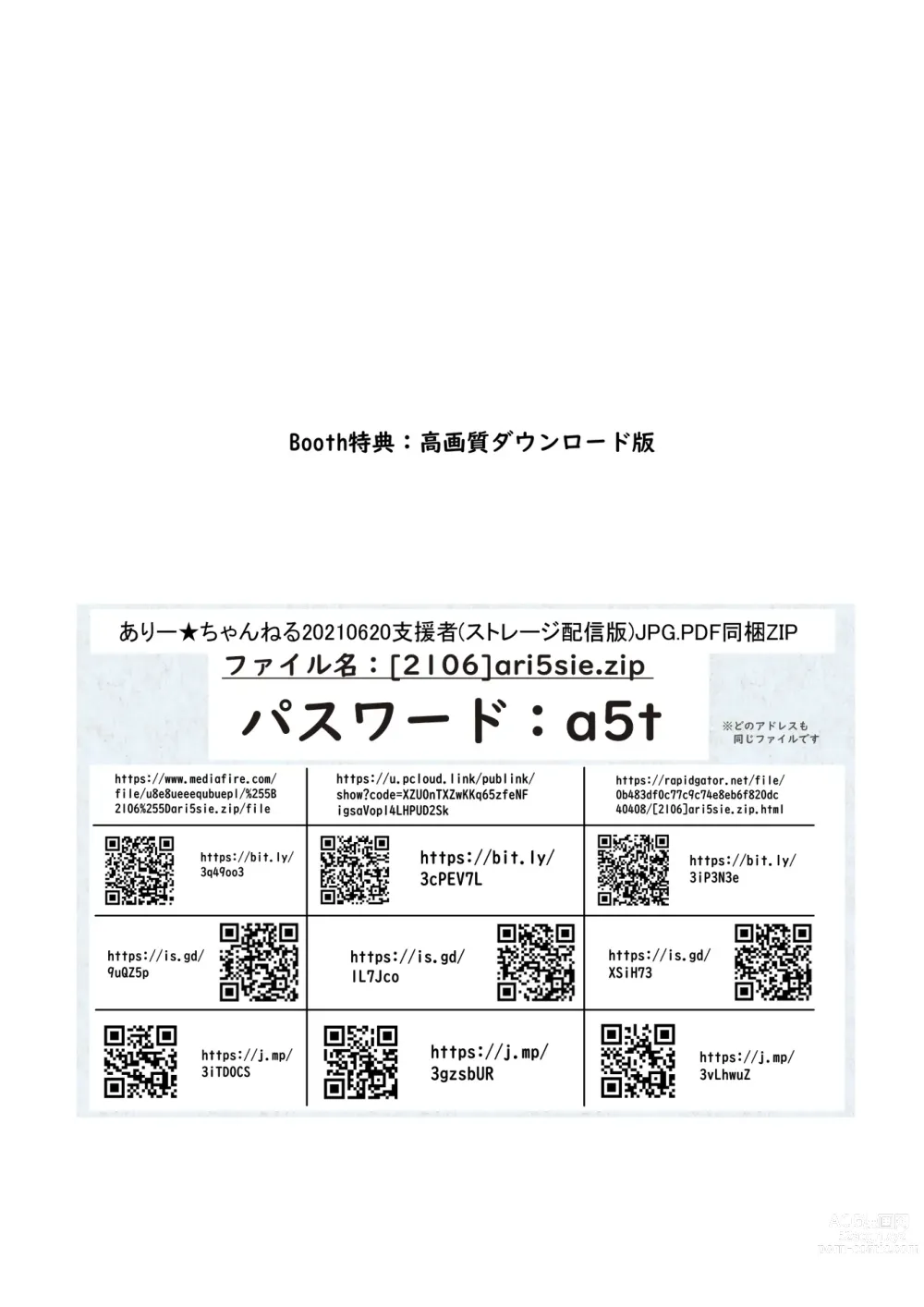 Page 36 of doujinshi Ari Channel 20210620 Shiensha Gentei Plan Nama Ecchi Haishin