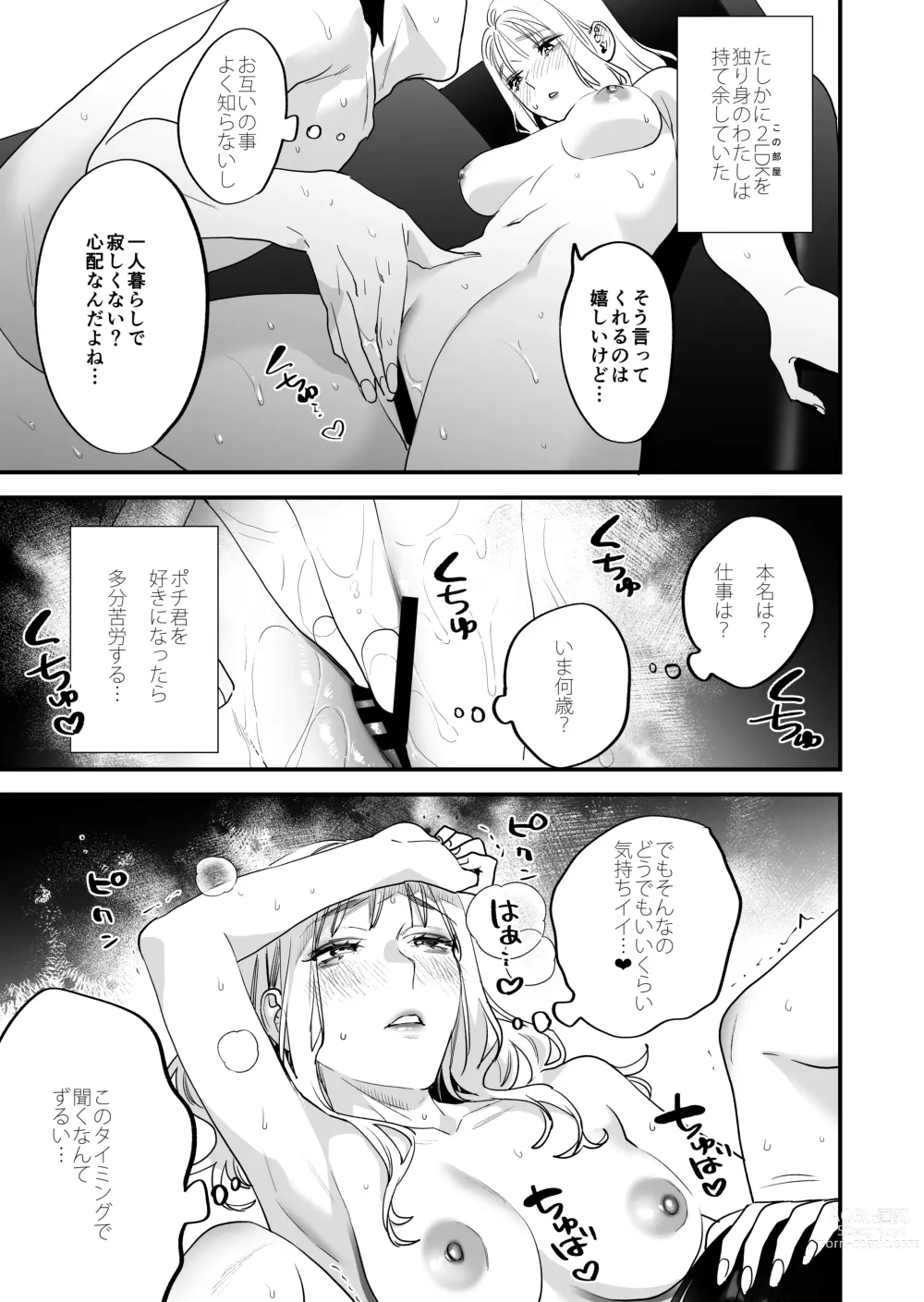 Page 33 of doujinshi Suki ni nattara dame, Nano ni -Watashi no Ie ni Korogarikonda Juushofutei Mushoku Pochi-