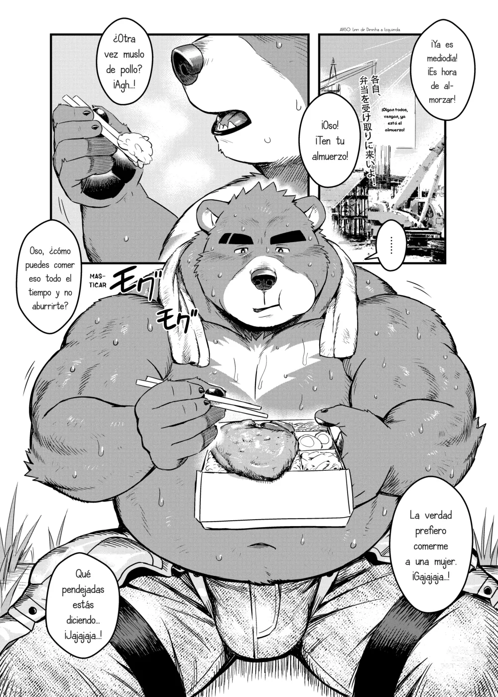 Page 4 of doujinshi Kuma-ani Koujichuu - El Hermano Oso en la Obra