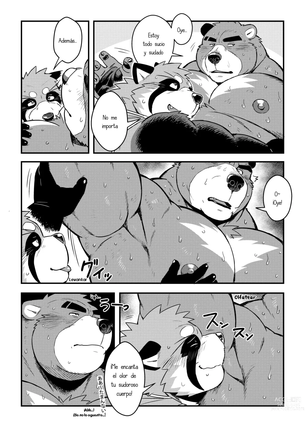 Page 9 of doujinshi Kuma-ani Koujichuu - El Hermano Oso en la Obra