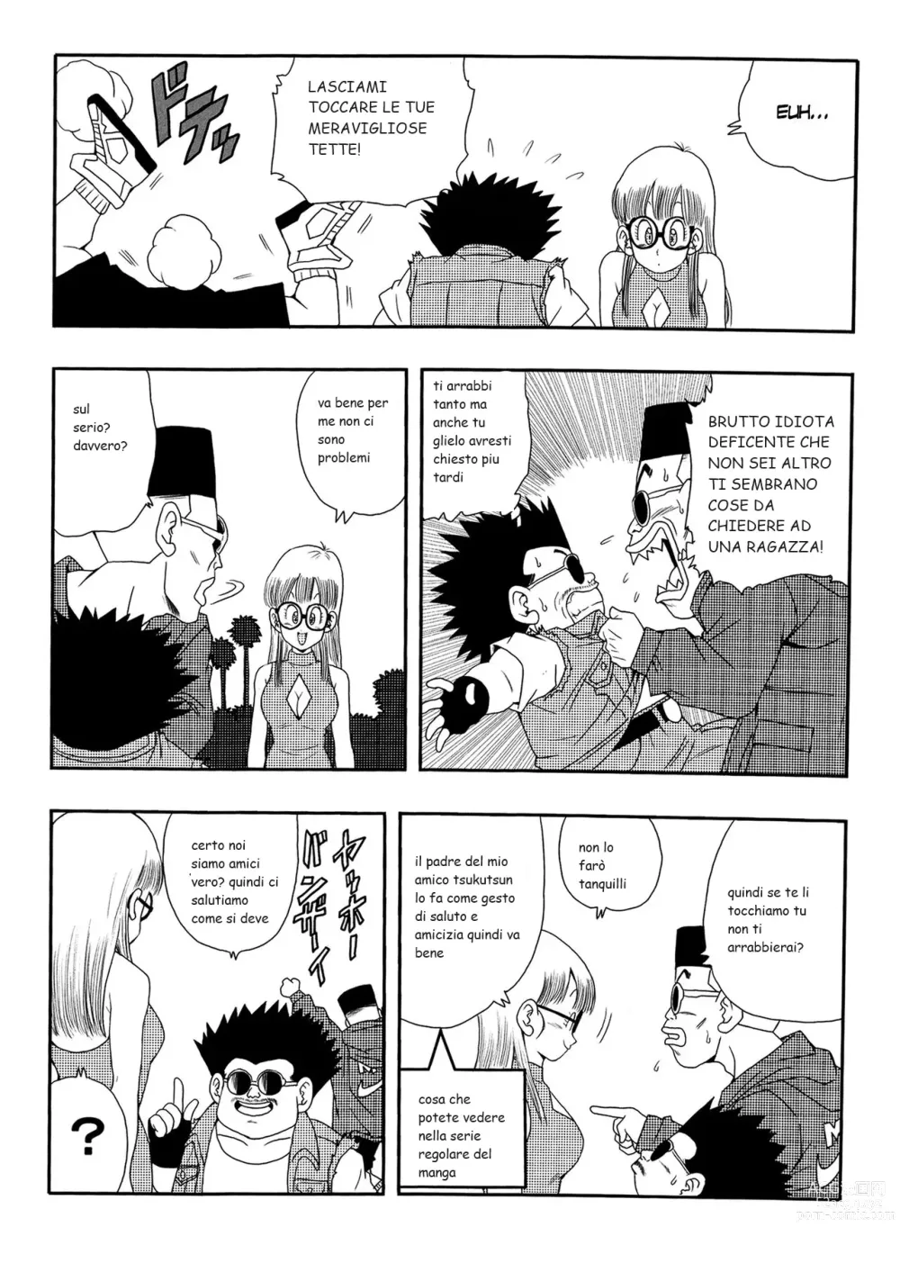 Page 9 of doujinshi la scoperta di arale